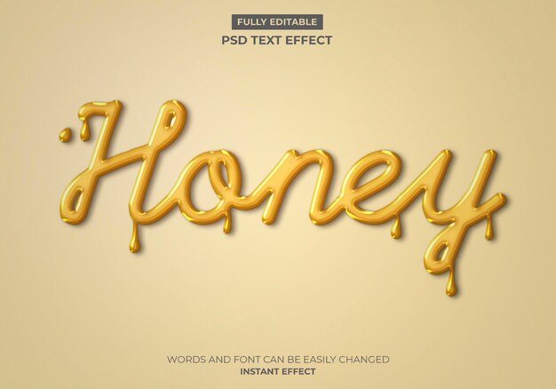 Effet de texte de miel