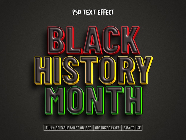 Effet De Texte Modifiable Du Mois De L'histoire Des Noirs