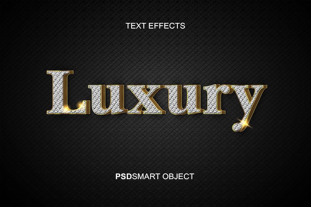 Effet de texte modifiable de luxe style de texte 3d or de luxe