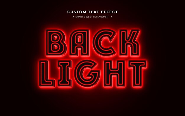 Effet de texte néon rouge