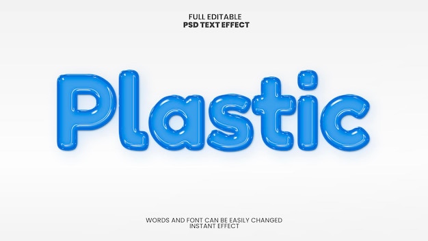 Effet de texte en plastique