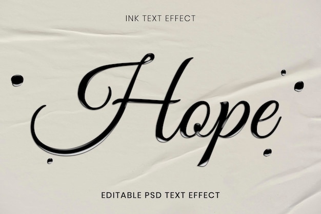 Effet de texte psd modifiable fondu dans le style de calligraphie