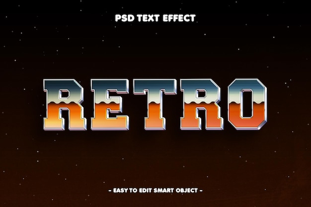 PSD gratuit effet de texte de style rétro vintage des années 80