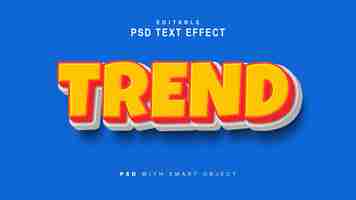 PSD gratuit effet de texte de tendance