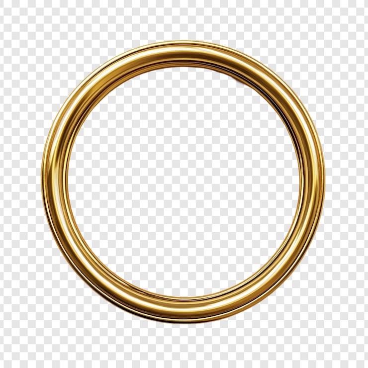 PSD gratuit elegant cadre circulaire doré parfait pour les projets de conception