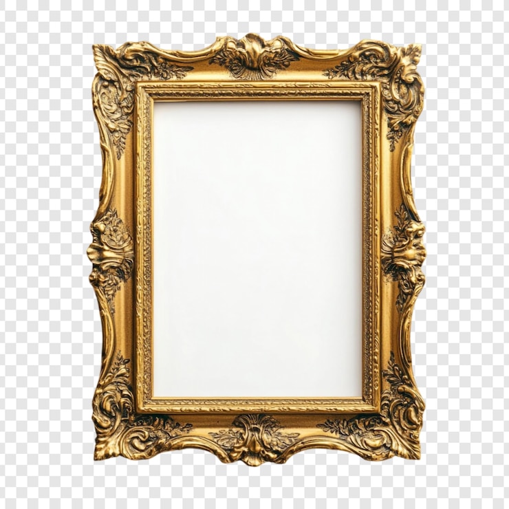 PSD gratuit elegant cadre d'images orné d'or