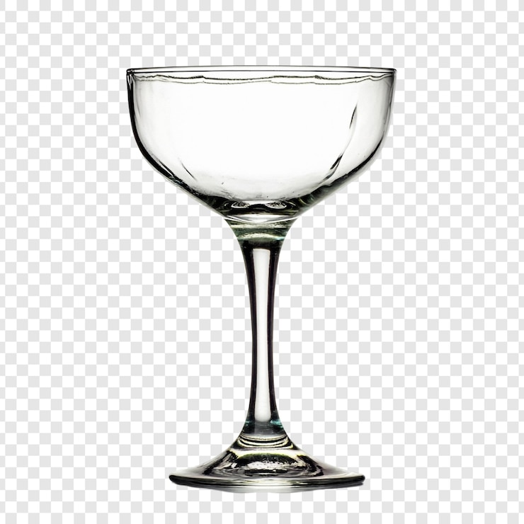 PSD gratuit elegant coupe vide en verre cristal clair parfait pour les cocktails ou le champagne