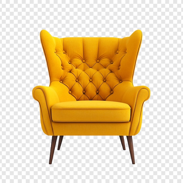 Elegant fauteuil à dos jaune décor de maison de luxe