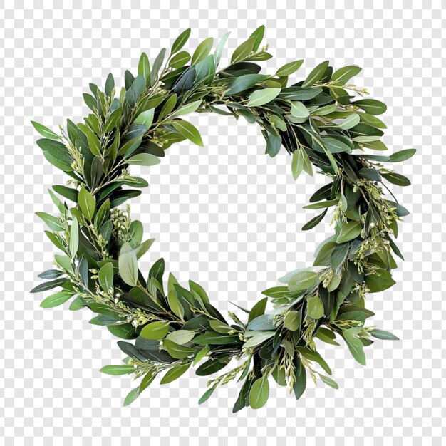Une élégante couronne de feuilles vertes parfaite pour la décoration de la maison