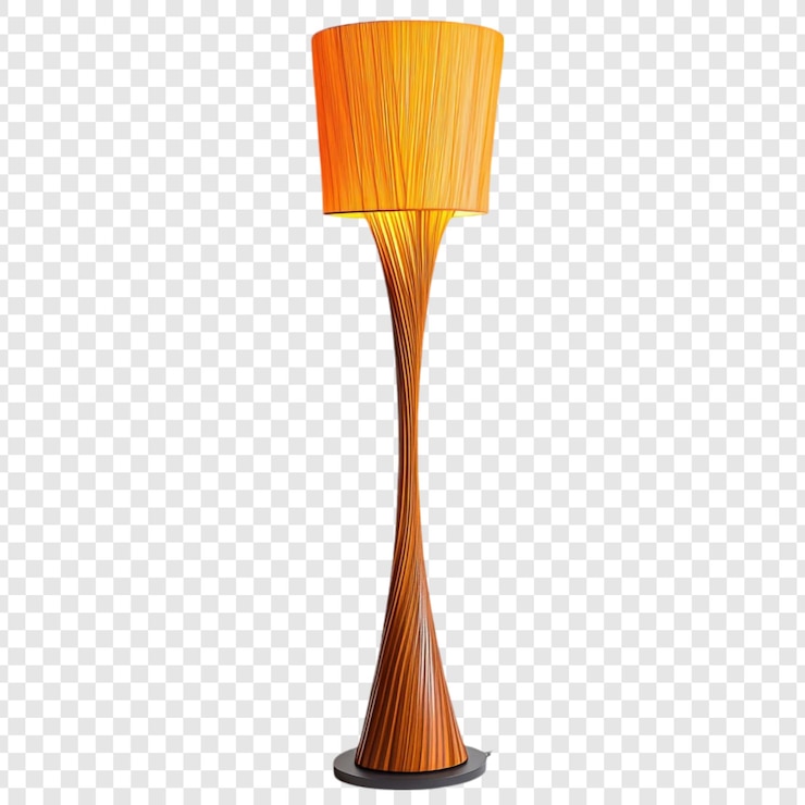 PSD gratuit élégante lampe de sol haute avec ombre d'ambre
