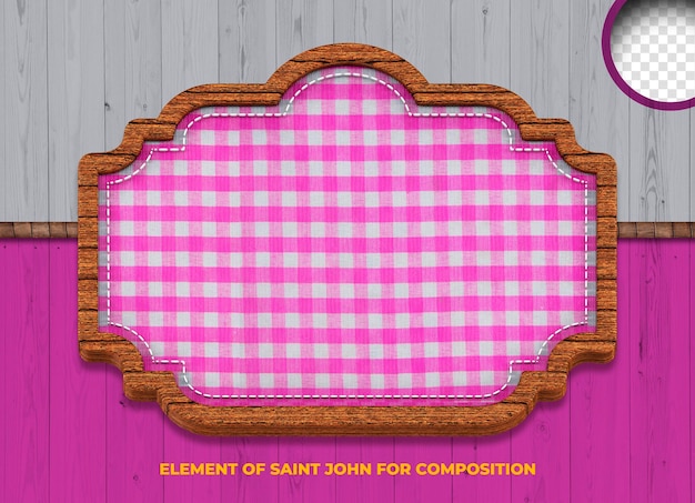 Élément 3d Avec Texture Bois Pour Les Promotions Et Les Remises Pour Juin Et Sao Joao Festa Junina à Braz