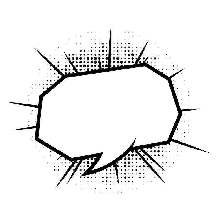 PSD gratuit élément de bulles de bande dessinée isolé