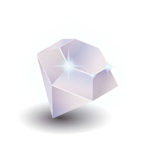 PSD gratuit Élément de diamant isolé