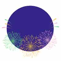 PSD gratuit Élément de feux d'artifice isolé