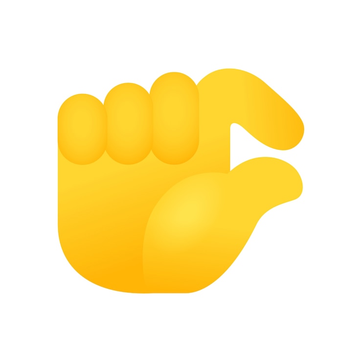 PSD gratuit emoji main isolée