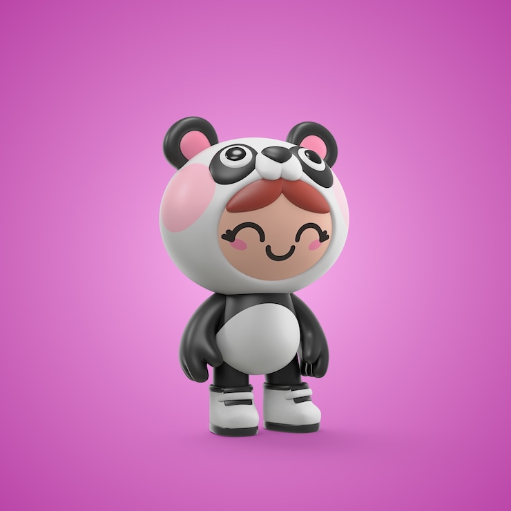 PSD gratuit un enfant en 3d avec un costume