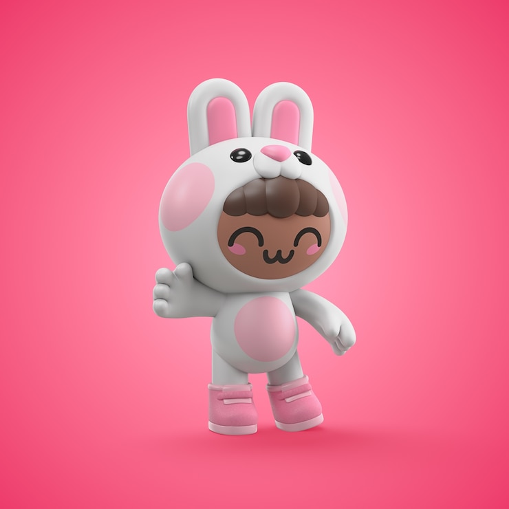 PSD gratuit un enfant en 3d avec un costume