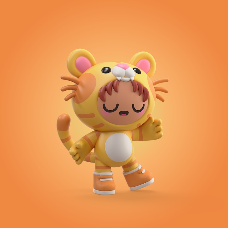 PSD gratuit un enfant en 3d avec un costume