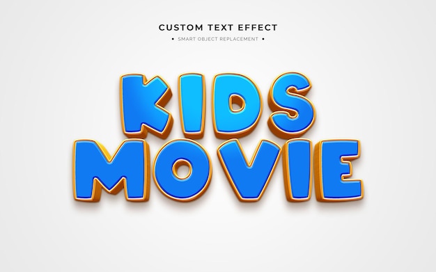 PSD gratuit enfants film effet de style de texte 3d