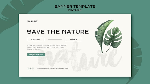 Enregistrez Le Modèle De Bannière Nature