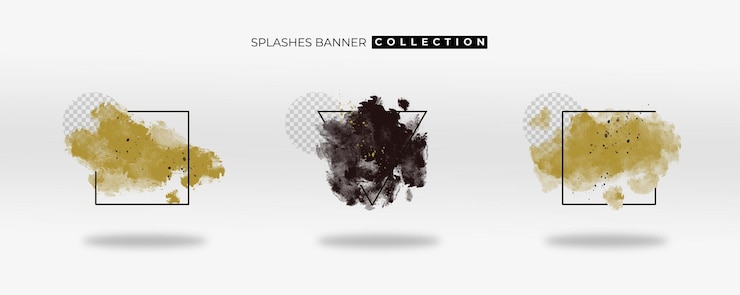PSD gratuit ensemble de cadres de texture grunge abstrait peints à la main
