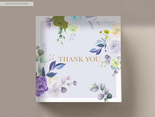 PSD gratuit ensemble de cartes d'invitation de mariage floral belles roses dessinées à la main