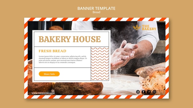 PSD gratuit entreprise de pain de modèle de bannière