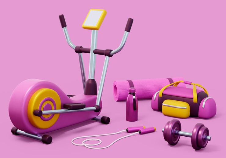 PSD gratuit équipement de gym fond de nature morte