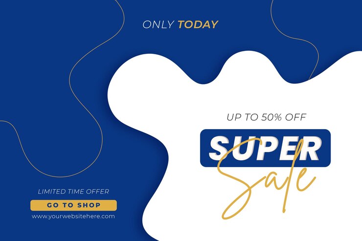 PSD gratuit escompte super vente bannière