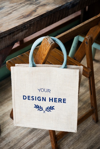 PSD gratuit espace design sur le sac fourre-tout