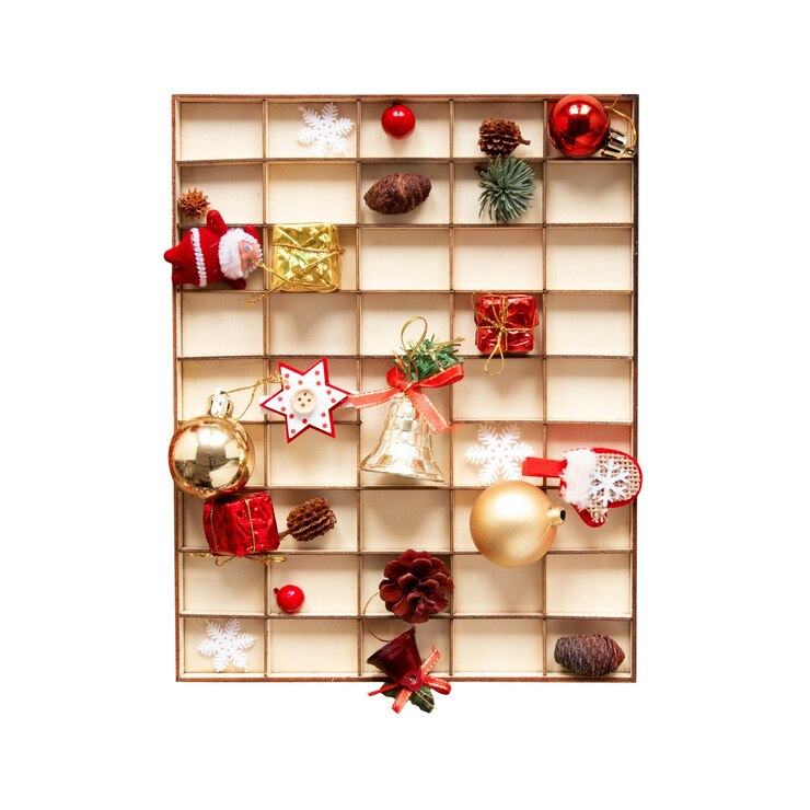 PSD gratuit des étagères de noël isolées.