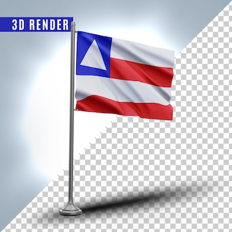 État de bahia drapeau texturé 3d réaliste psd premium