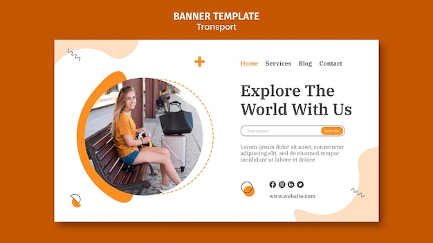Explorez le modèle de bannière du monde