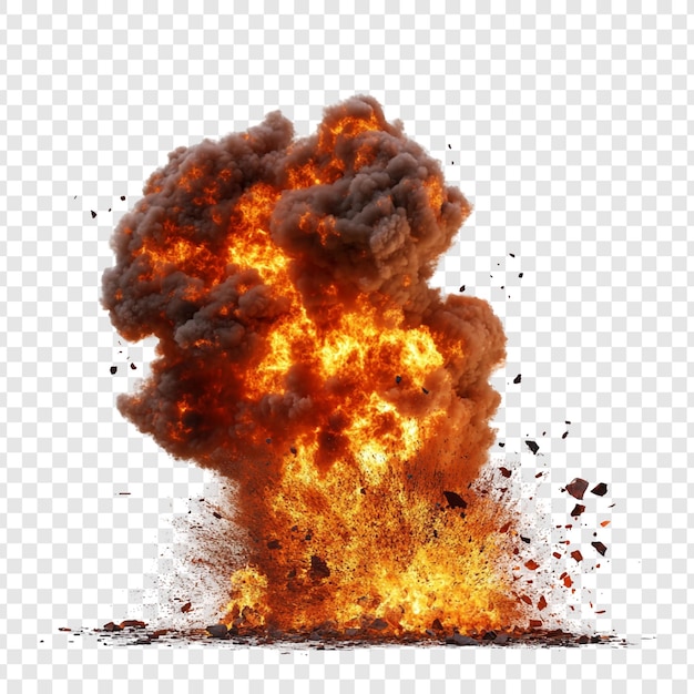 Une explosion ardente Un spectacle spectaculaire d'une combustion et d'une destruction intenses
