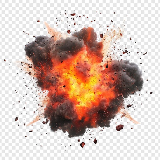 Une explosion ardente Un spectacle spectaculaire de combustion intense et de débris