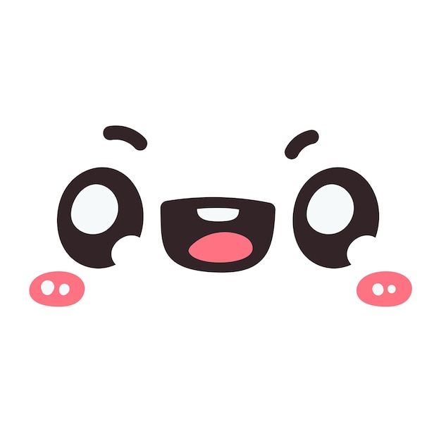 PSD gratuit l'expression du visage des kawaii