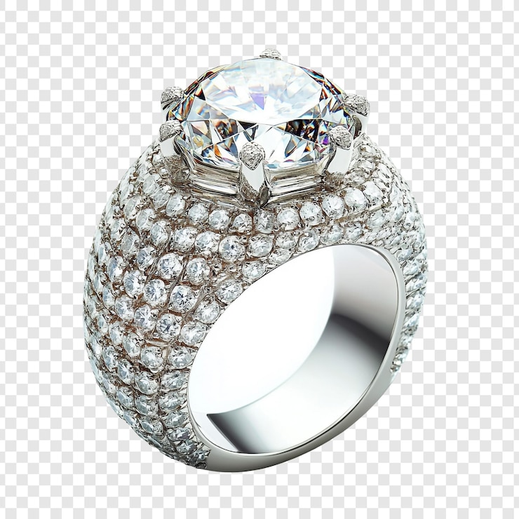 PSD gratuit une exquise bague en diamant, symbole de luxe et d'élégance