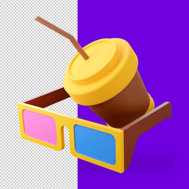 PSD gratuit eye glass cinema illustration de rendu 3d