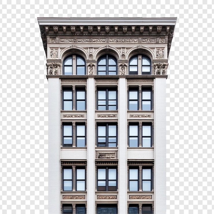 PSD gratuit la façade élégante d'un bâtiment classique de la ville de new york