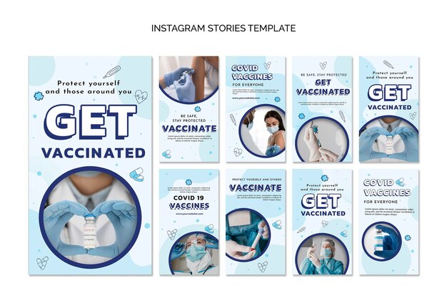 Faites-vous vacciner modèle d'histoires instagram