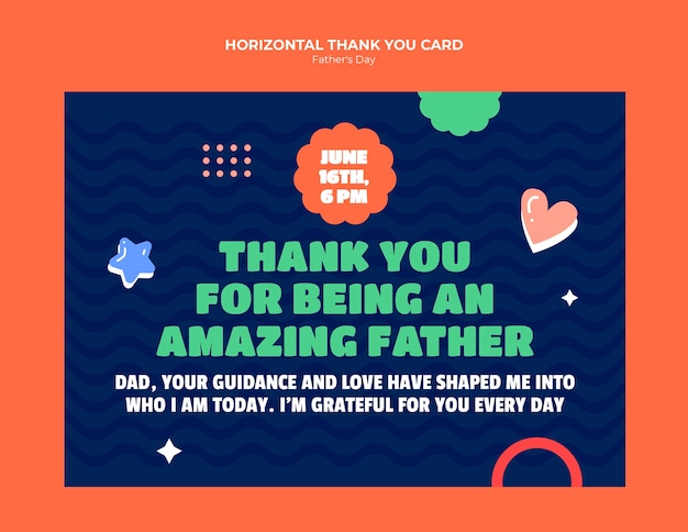 PSD gratuit father's day celebration template