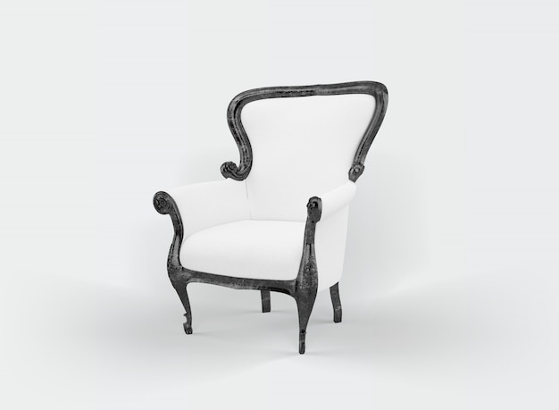 fauteuil classique sur blanc