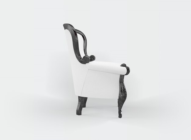 fauteuil classique sur blanc