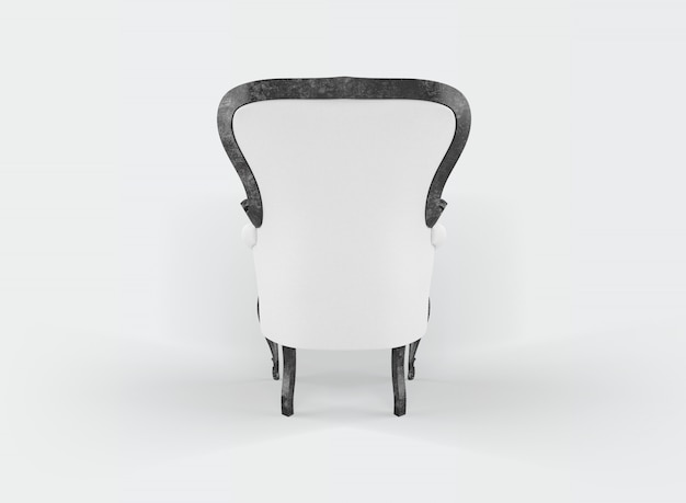 PSD gratuit fauteuil classique sur blanc