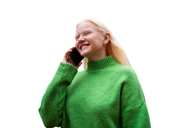 Une Femme Albino Isolée