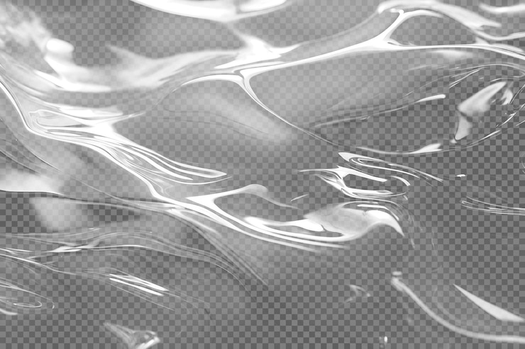 PSD gratuit film plastique transparent isolé sur fond
