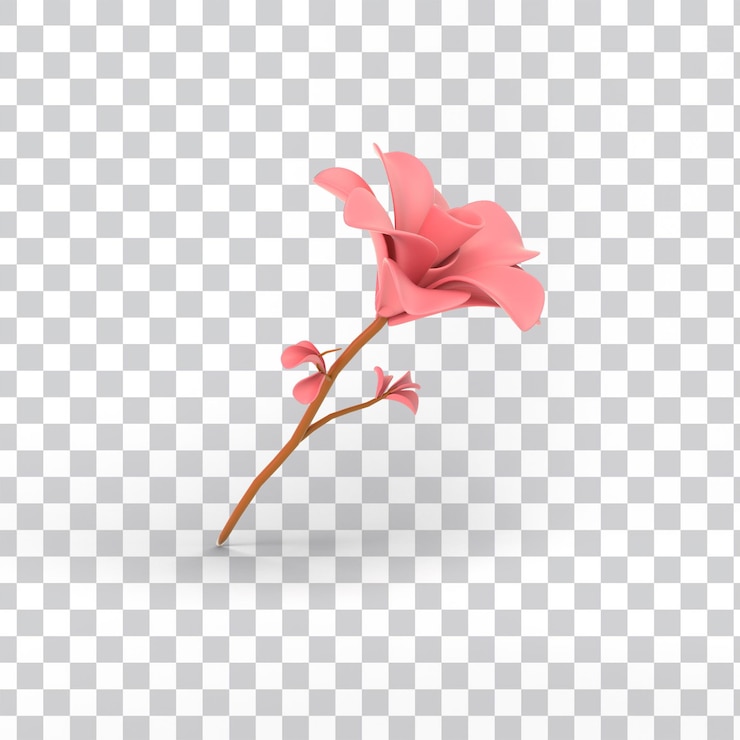 PSD gratuit fleur de bande dessinée