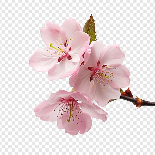 PSD gratuit fleur de cerisier png isolé sur fond transparent