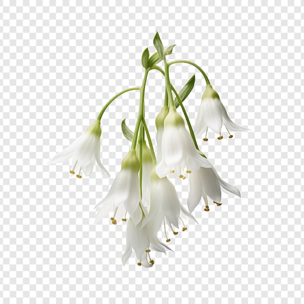 PSD gratuit fleur de cloche de neige isolée sur fond transparent