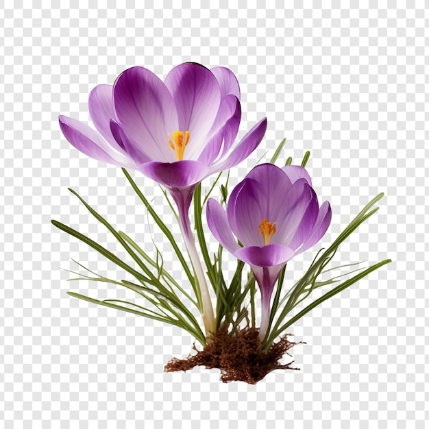 PSD gratuit fleur de crocus isolée sur fond transparent